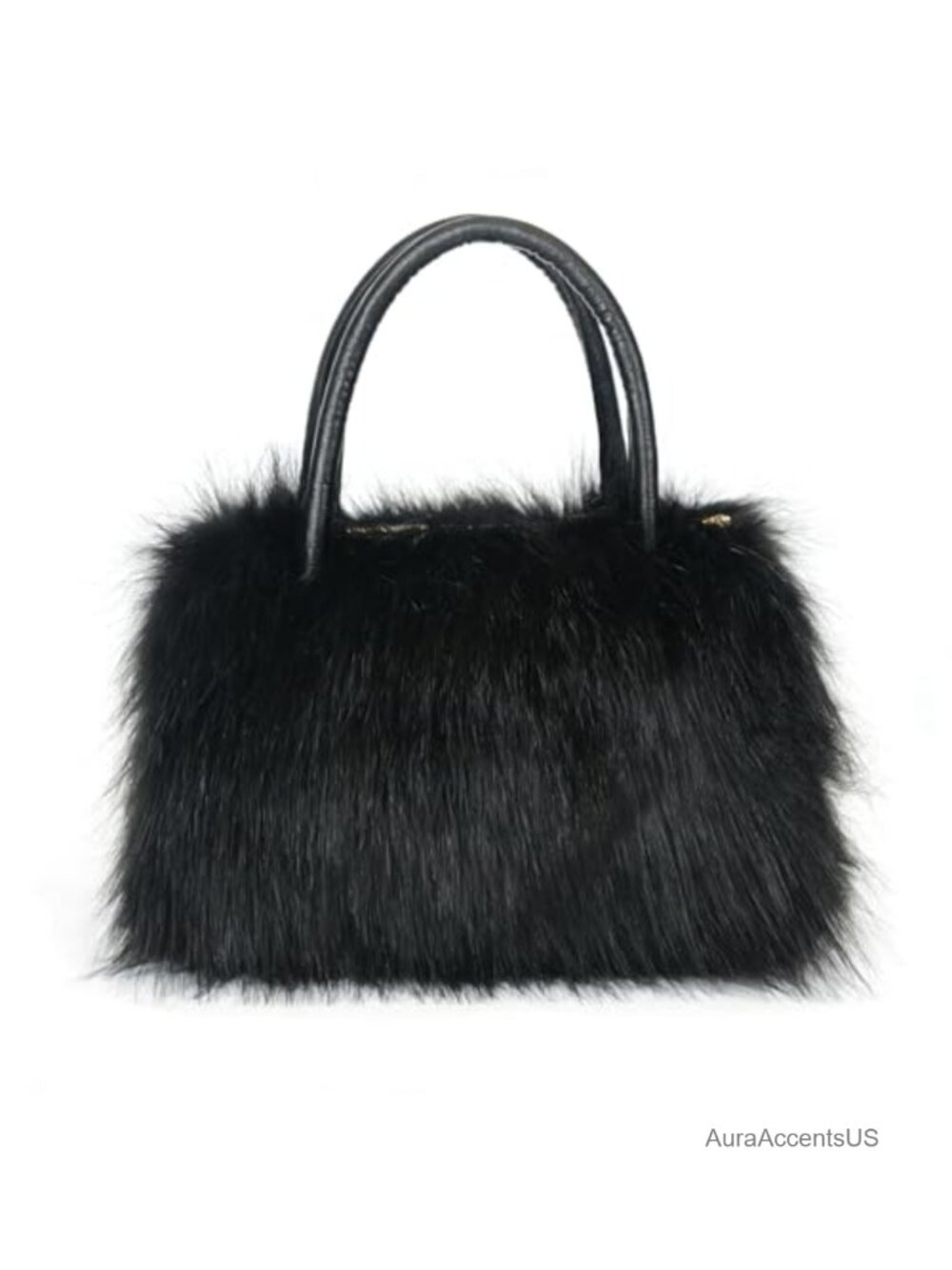 Faux Fur Shoulder Bag Fluffy Tote Satchel Purse for Women